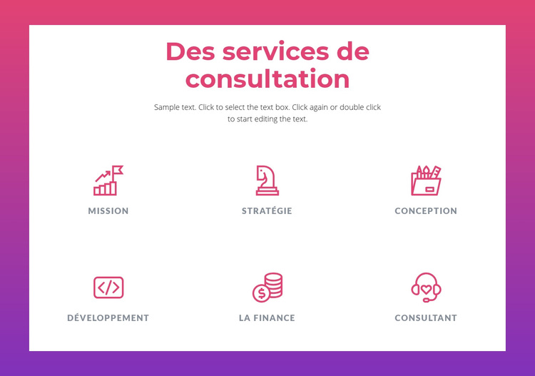 Services de conseil aux entreprises Thème WordPress