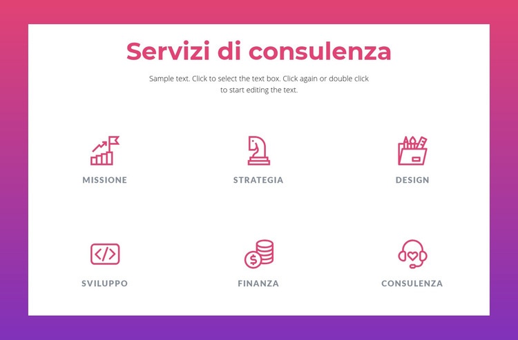 Servizi di consulenza per le imprese Costruttore di siti web HTML