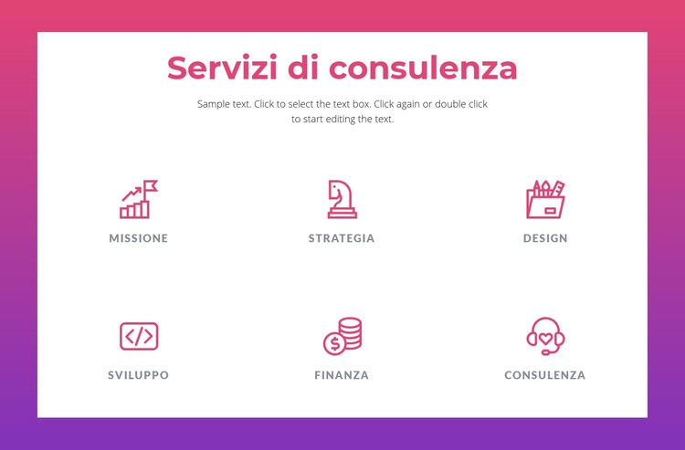 Servizi di consulenza per le imprese Modello CSS