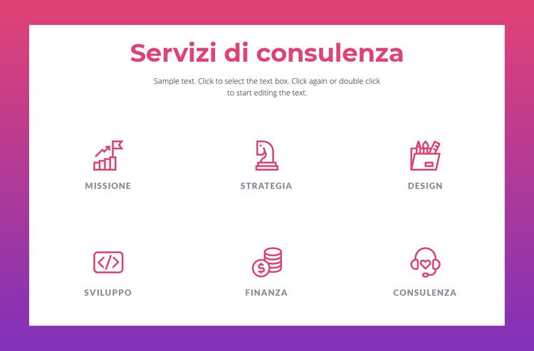 Servizi di consulenza per le imprese Modello HTML