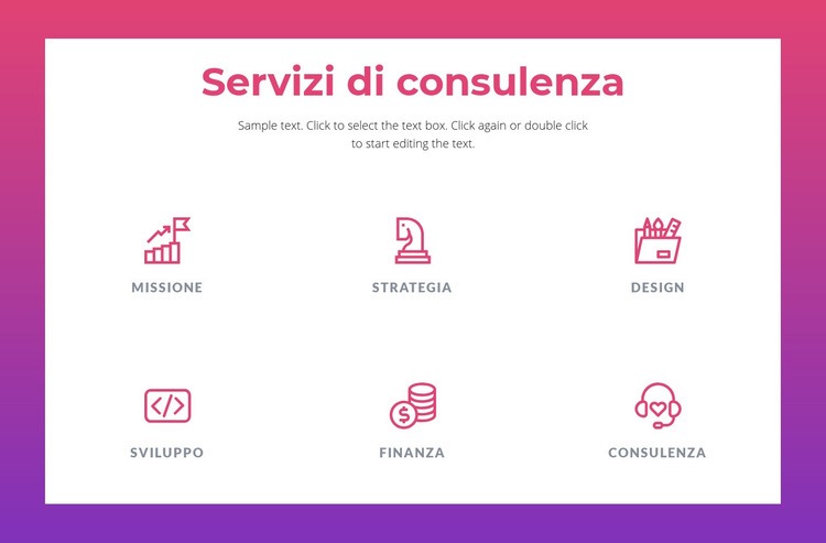 Servizi di consulenza per le imprese Pagina di destinazione