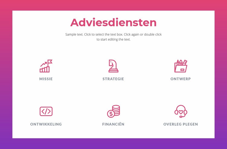 Adviesdiensten voor bedrijven HTML5-sjabloon