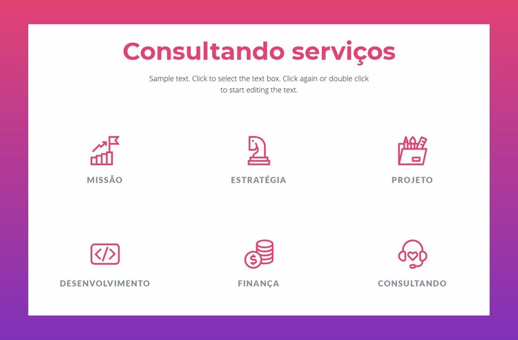 Serviços de consultoria para empresas Modelos de construtor de sites