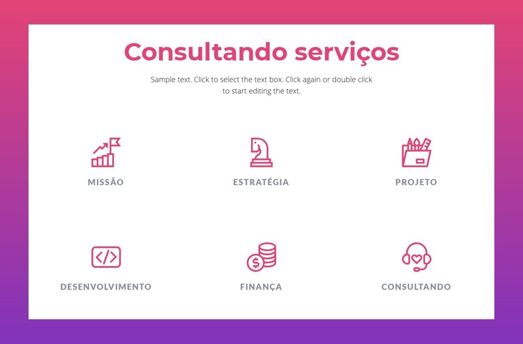 Serviços de consultoria para empresas Template CSS