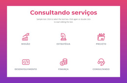 Serviços De Consultoria Para Empresas – Modelo De Site Responsivo