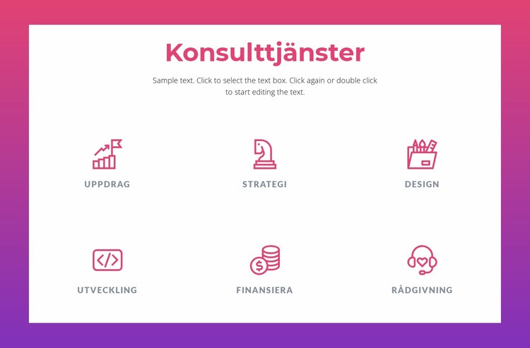 Konsulttjänster för företag HTML-mall