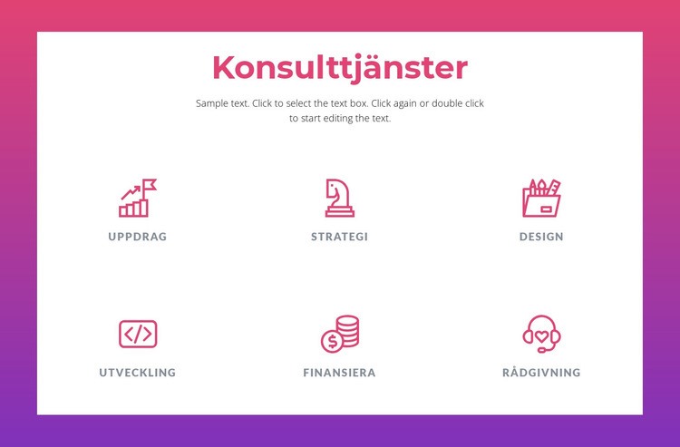 Konsulttjänster för företag Webbplats mall