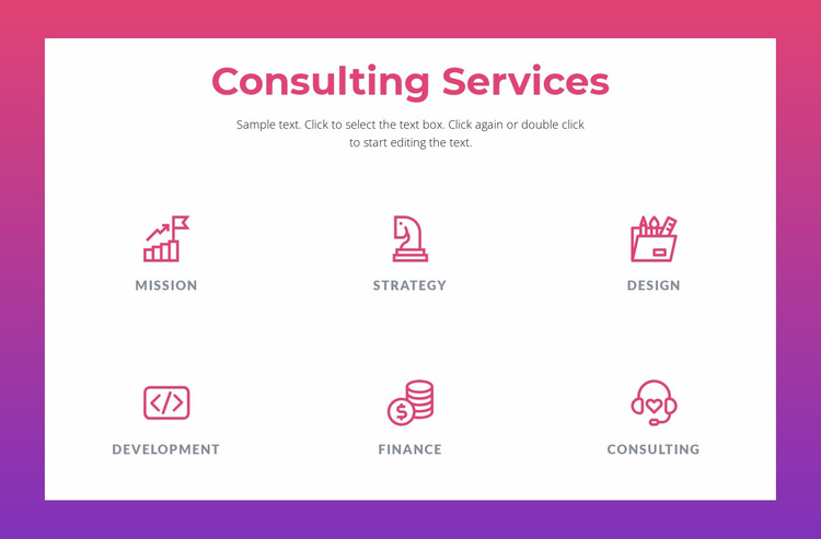 Consulting services for businesses Website Builder Templates