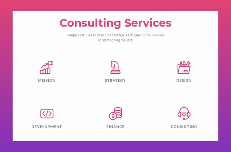 Consulting services for businesses Website Mockup