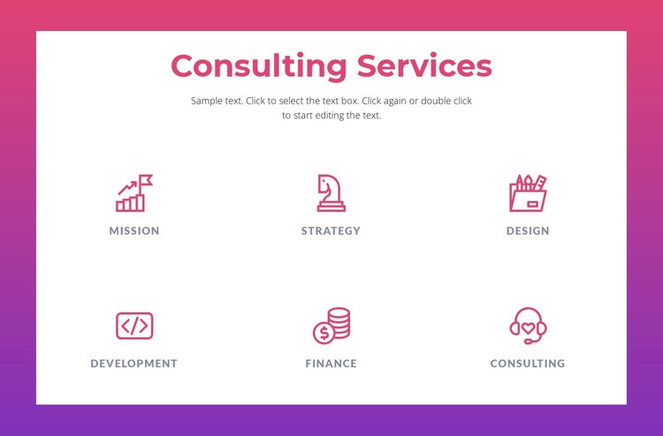 Consulting services for businesses Wix Template Alternative