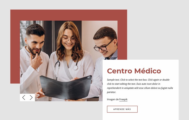 Centro médico internacional Maqueta de sitio web