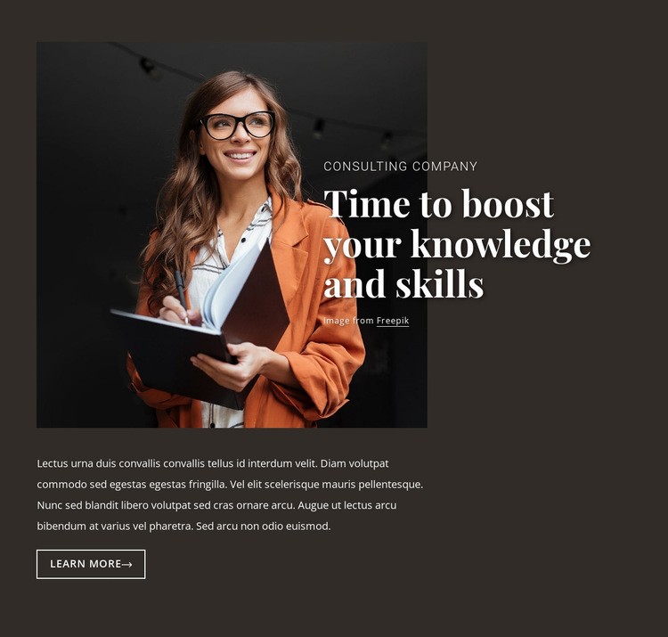 Corporate education Wix Template Alternative