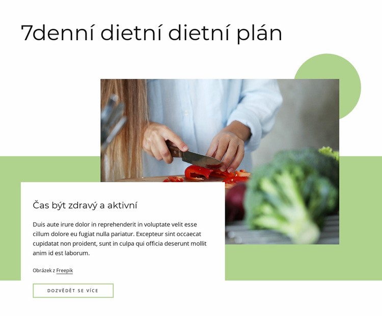 Detoxikační dietní plán Šablona CSS