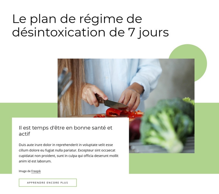 Plan de régime détox Conception de site Web