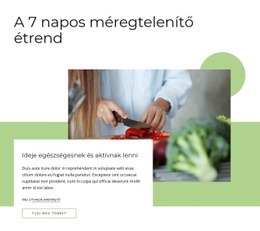 Detox Étrend Sablon HTML CSS Reszponzív