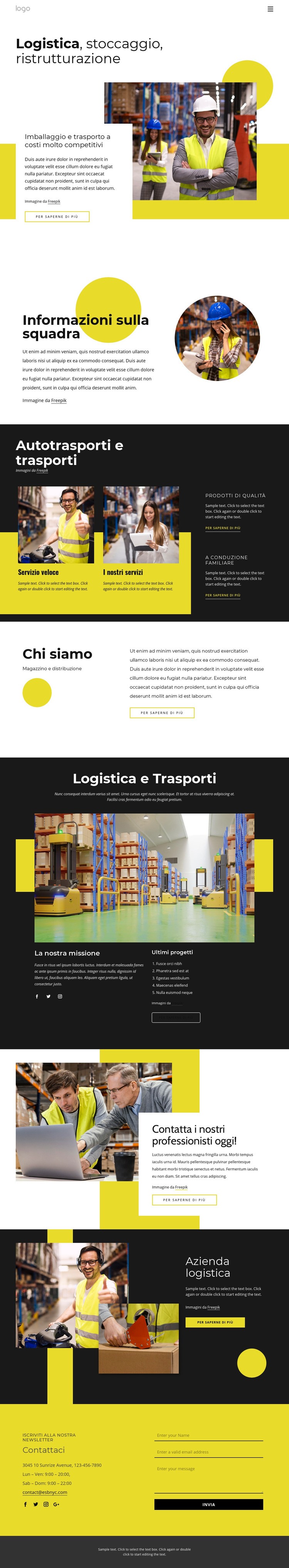 Contatta oggi i nostri professionisti Modelli di Website Builder