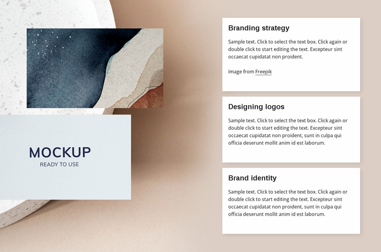 Branding agency services Website Mockup