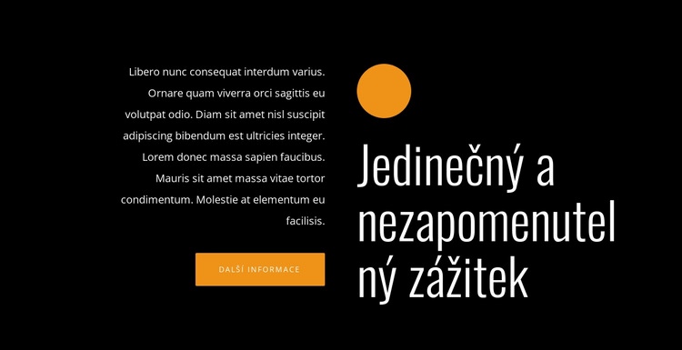 Jedinečný a nezapomenutelný zážitek Šablona CSS