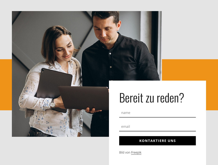 Kontaktformular mit Rechteck und Bild HTML-Vorlage