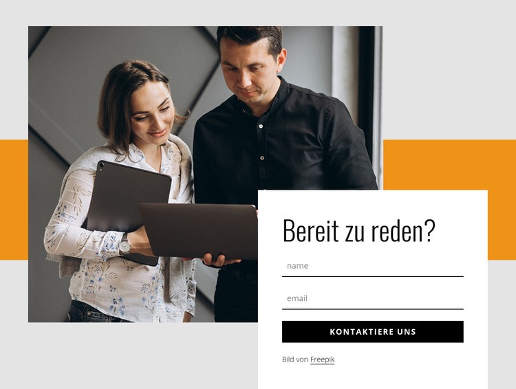 Kontaktformular mit Rechteck und Bild Website Builder-Vorlagen