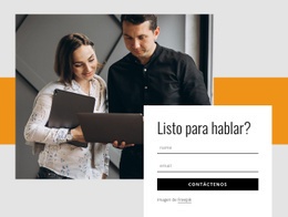 Impresionante Creador De Sitios Web Para Formulario De Contacto Con Rectángulo E Imagen