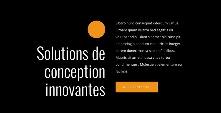 Solutions de conception innovantes Page de destination