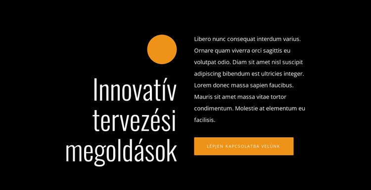 Innovatív tervezési megoldások Weboldal sablon