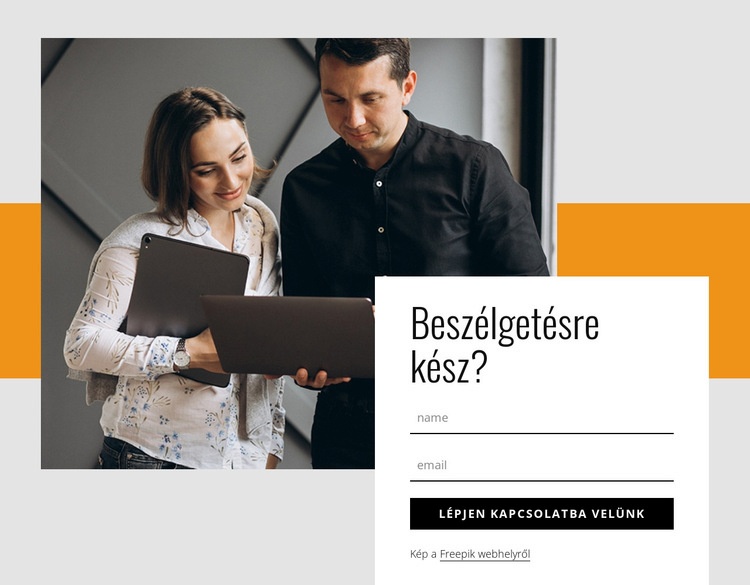 Kapcsolatfelvételi űrlap téglalappal és képpel WordPress Téma