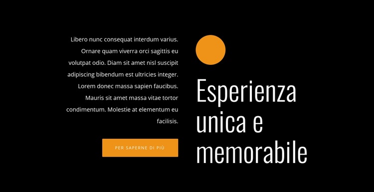 Esperienza unica e memorabile Costruttore di siti web HTML