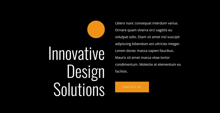 Innovative design solutions One Page Template