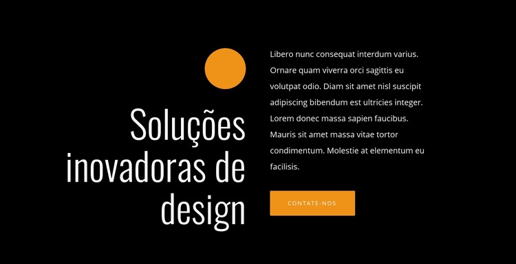 Soluções de design inovadoras Design do site