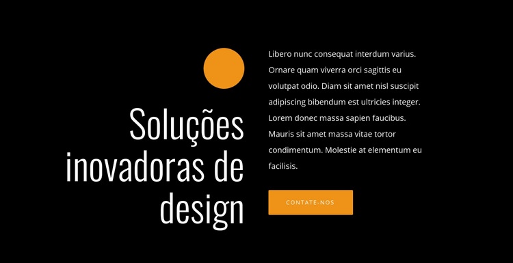 Soluções de design inovadoras Maquete do site