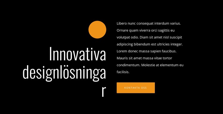 Innovativa designlösningar Webbplats mall