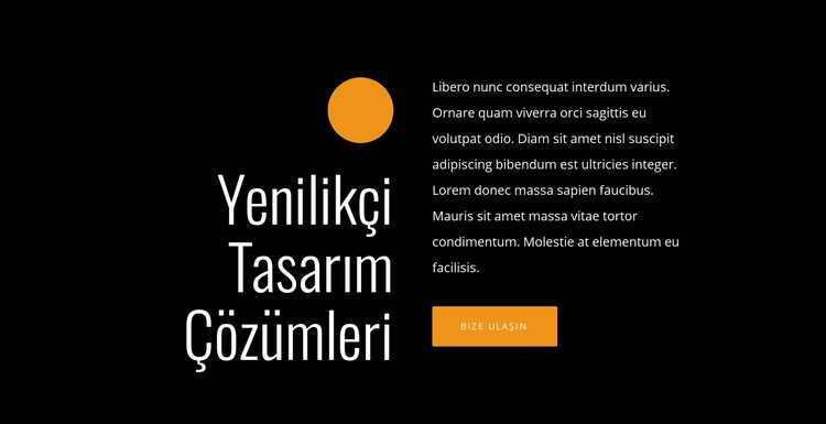 Yenilikçi tasarım çözümleri CSS Şablonu