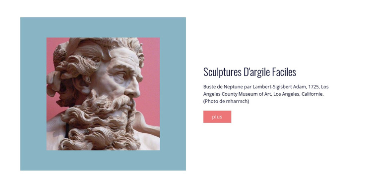 Sculptures d'argile faciles Modèle de site Web