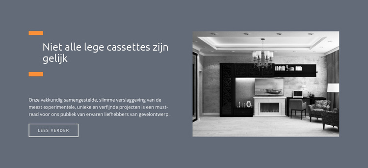 Minimalisme in de keuken Website sjabloon