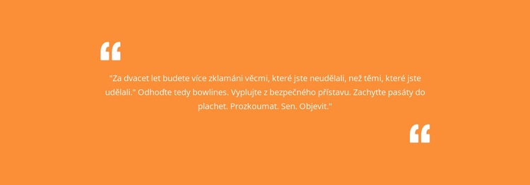 Nabídka s oranžovým pozadím Téma WordPress