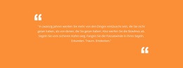 Zitat Mit Orange Hintergrund - HTML5-Seitenvorlage