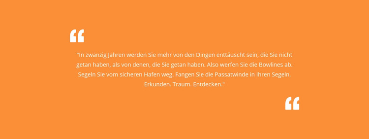 Zitat mit orange Hintergrund Joomla Vorlage