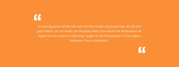 Zitat Mit Orange Hintergrund – Einfache Website-Vorlage