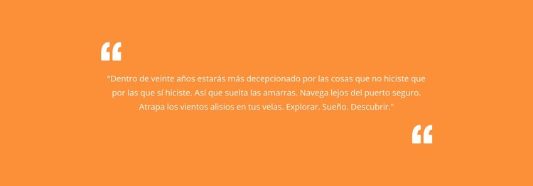 Cita con fondo naranja Plantilla CSS