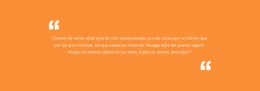 Cita Con Fondo Naranja: Plantilla De Página HTML5