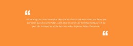 Citation Avec Fond Orange Conception De Sites Web