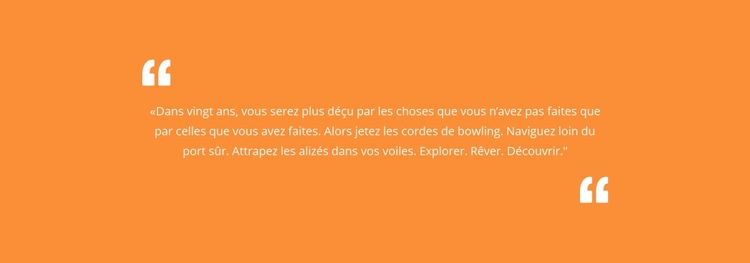 Citation avec fond orange Modèles de constructeur de sites Web