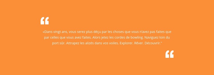 Citation avec fond orange Modèle HTML5