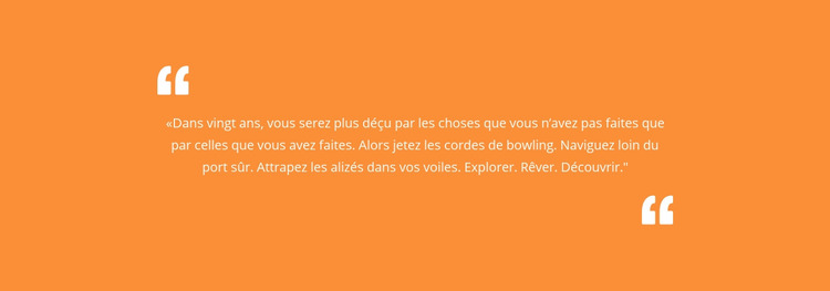 Citation avec fond orange Modèle Joomla