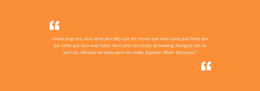 Citation Avec Fond Orange : Modèle De Site Web Simple