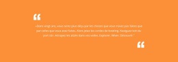Citation Avec Fond Orange - Modèle Professionnel D'Une Page
