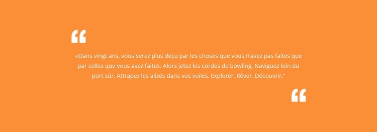 Citation avec fond orange Modèle d'une page