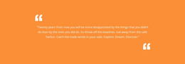 Quote With Orange Background - Static Site Generator For Inspiration